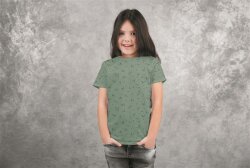 Baumwolljersey Glitzer Striche - Jeans