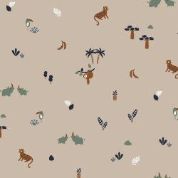 Baumwolljersey Tiere - sand