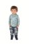 French Terry Digital Weltraum - hellblau