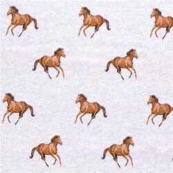 Wintersweat Digital Pferde hellgrau meliert