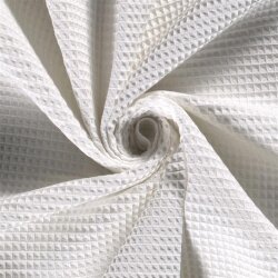 Waffelpiqué *Marie* 6mm Uni - weiss