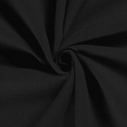 Waffelpiqué *Marie* 2mm Uni - schwarz