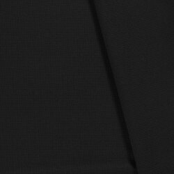 Waffelpiqué *Marie* 2mm Uni - schwarz