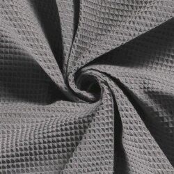 Waffelpiqué *Marie* 6mm Uni - stahlgrau