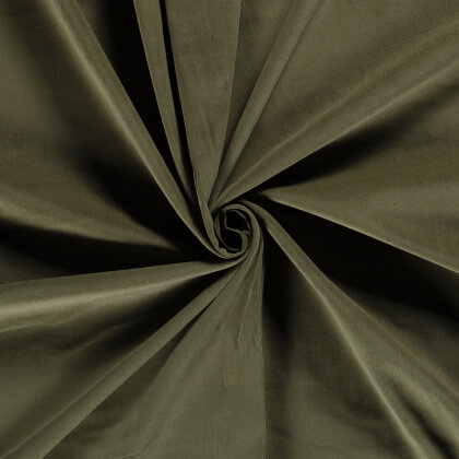 Feincord *Marie* Uni - Khaki grün