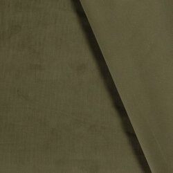Feincord *Marie* Uni - Khaki grün