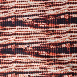 Scuba Crepe Tie Dye Streifen - rot/orange