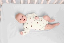 Baumwolljersey kleine Äpfel- creme