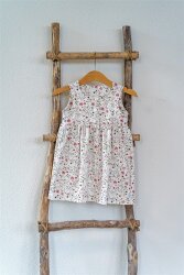Baumwolljersey zarte Blumenranken creme