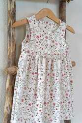 Baumwolljersey zarte Blumenranken creme