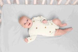 Baumwolljersey kleine Sonnen - creme