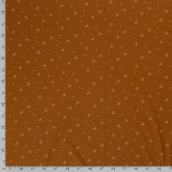 Baumwolljersey kleine SternBlumen - karamell