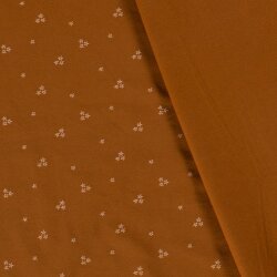 Baumwolljersey kleine SternBlumen - karamell