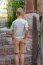 Baumwolljersey feine beige Streifen - creme