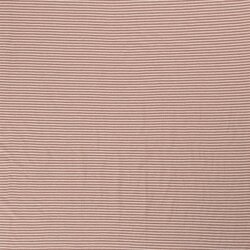 Baumwolljersey Mini Streifen 3mm *Bibi* - altziegelrot