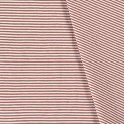 Baumwolljersey Mini Streifen 3mm *Bibi* - altziegelrot