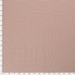 Baumwolljersey Mini Streifen 3mm *Bibi* - altziegelrot