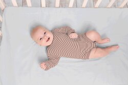 Baumwolljersey Mini Streifen 3mm *Bibi* - altziegelrot