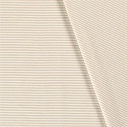 Baumwolljersey Mini Streifen 3mm *Bibi* - hell beige