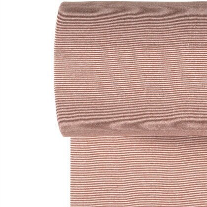 Strickbündchen Streifen *Bibi* - altziegelrot