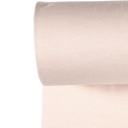 Strickbündchen Streifen *Bibi* - hell lachs