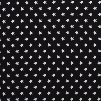 Baumwolle Sterne 15mm schwarz