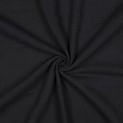 Musselin Uni *Vera*  - schwarz
