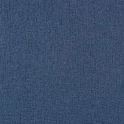 Musselin Uni *Vera*  - indigoblau