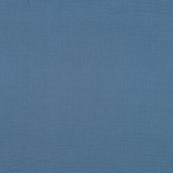 Musselin Uni *Vera*  - indigoblau