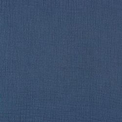 Musselin Uni *Vera*  - indigoblau