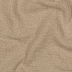 Musselin Uni *Vera*  - dunkelbeige