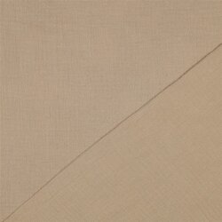 Musselin Uni *Vera*  - dunkelbeige