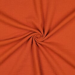 Musselin Uni *Vera*  - rostorange
