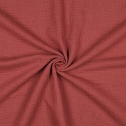 Musselin Uni *Vera*  - rubinrot