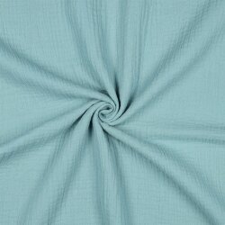 Musselin Uni *Vera*  - atlantikblau