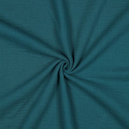 Musselin Uni *Vera*  - dunkelcyanblau
