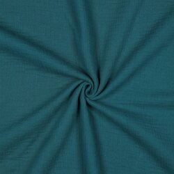 Musselin Uni *Vera*  - dunkelcyanblau