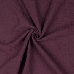 Musselin Uni *Gerda* BIO-Organic - aubergine