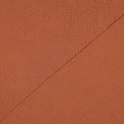 Musselin Uni *Gerda* BIO~Organic - cognac