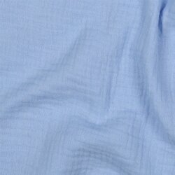 Musselin Uni *Gerda* BIO~Organic - kalt hellblau