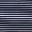French Terry Streifen - dunkelblau/creme