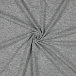 Baumwolljersey *Vera* - hellgrau meliert