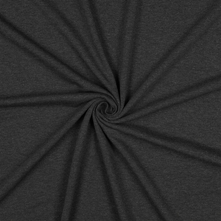 Baumwolljersey *Vera* - anthrazit meliert