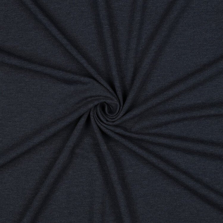 Baumwolljersey *Vera* - dunkelblaublau meliert