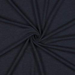 Baumwolljersey *Vera* - dunkelblaublau meliert