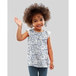Baumwolljersey Digital kleine Zweige - softweiß