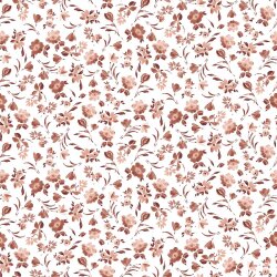 Baumwolljersey Digital Blumen - weiß/ malve