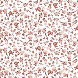 Baumwolljersey Digital Blumen - weiß/ malve