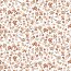 Baumwolljersey Digital Blumen - weiß/apricot