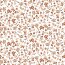 Baumwolljersey Digital Blumen - weiß/apricot